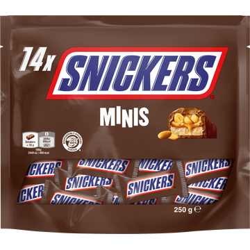 Snickers Minis chocolade caramel pinda repen stazakje 250g