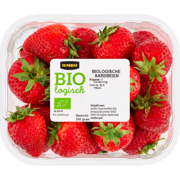 Jumbo Biologische Aardbeien 250 g