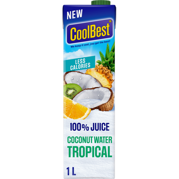 CoolBest 100% Juice Coconut Water Tropical 1 L