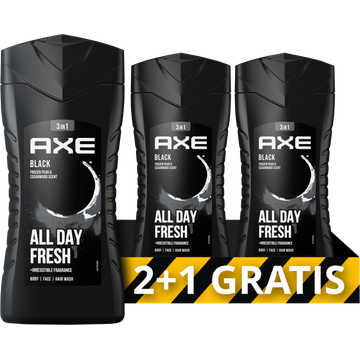 AXE 3-in-1 Douchegel Black 3 x 250 ml