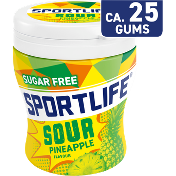 Sportlife Sour Pineapple Flavour Sugar Free Kauwgom 60 g