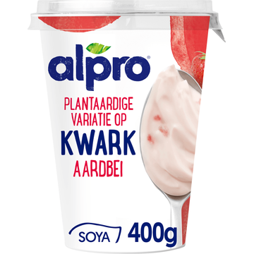 Alpro Plantaardige Variatie Op Kwark Aardbei 400g
