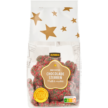 Jumbo Massieve Chocolade Sterren Melk & Musket 150 g