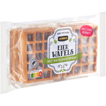 Jumbo Eierwafels met Hazelnootsmaak 4 Stuks
