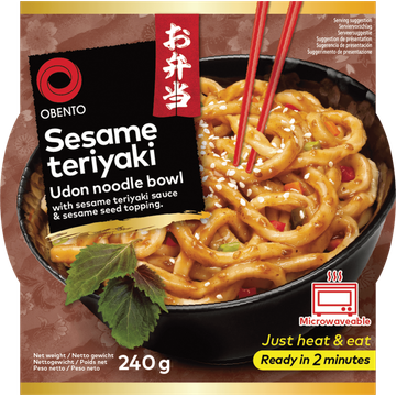 Obento Sesame Teriyaki Udon Noodle bowl 240g