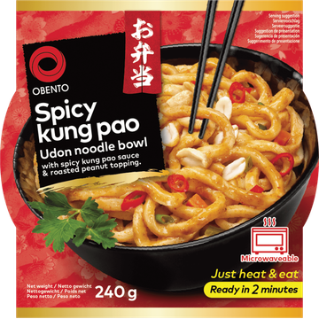 Obento Spicy Kung Pao Udon Noodle bowl 240g