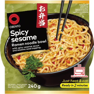 Obento Spicy Sesame Ramen Noodle bowl 240g