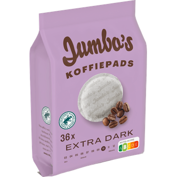 Jumbo's Koffiepads Extra Dark 36 Stuks