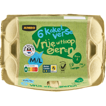 Jumbo Kakel Verse Vrije Uitloop Eieren M/L 6 Stuks