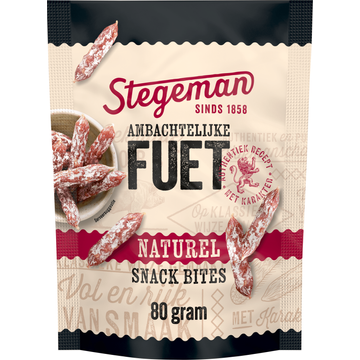 Stegeman Ambachtelijke Fuet Naturel Snack Bites 80 g