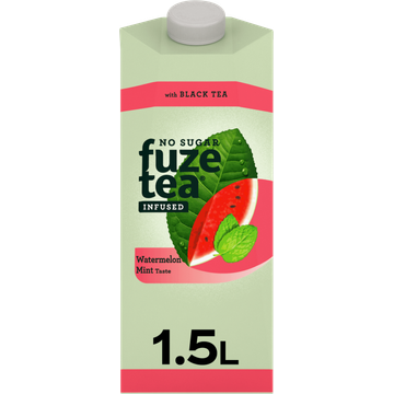 FuzeTea No Sugar Black Tea Watermeloen- en Muntsmaak 1,5 L