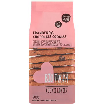 BioToday Cranberry Chocoladekoeken 200 g