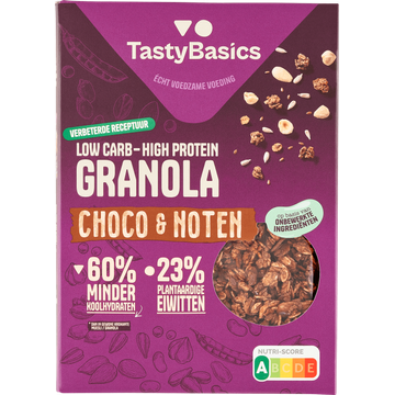 TastyBasics Low Carb - High Protein Granola Choco Noten