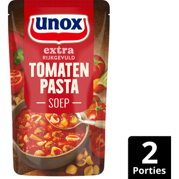 Unox Extra Rijkgevuld Soep In Zak Tomaten Pasta 570 ml