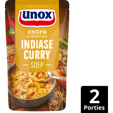 Unox Extra Rijkgevuld Soep In Zak Indiase Curry 570 ml