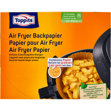 Toppits Air Fryer Papier ø20 cm 20 Stuks