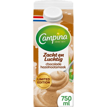 Campina Limited Edition Chocolade Hazelnoot Zacht & Luchtig 750ml