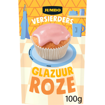 Jumbo Versierders Glazuur Roze 120 g
