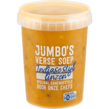 Jumbo's Verse Soep Indiase Stijl Linzen 500 g