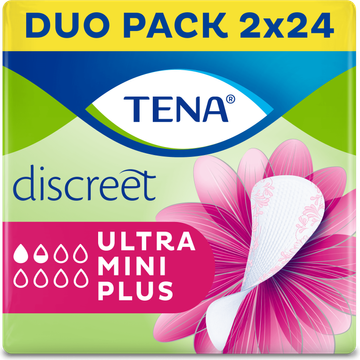Tena Discreet Ultra Mini Plus Inlegkruisjes 2 x 24 Stuks