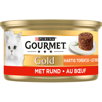 Gourmet Gold Hartig Torentje Kattenvoer nat met Rund