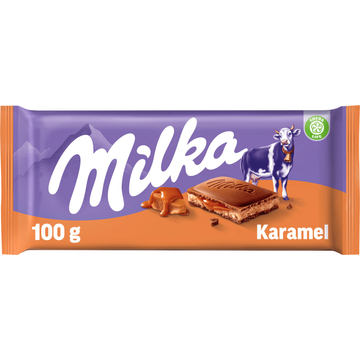 Milka Karamel Chocoladereep enkel 100 g