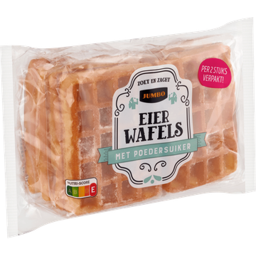 Jumbo Eierwafels met Poedersuiker 4 x 2 Stuks