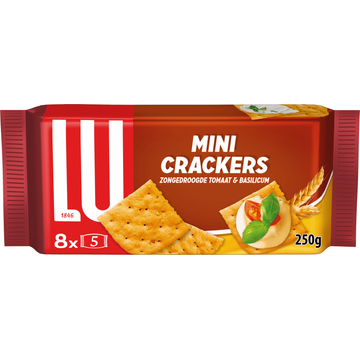 LU Mini Crackers Zongedroogde Tomaat & Basilicum 8 x 5 Stuks 250g