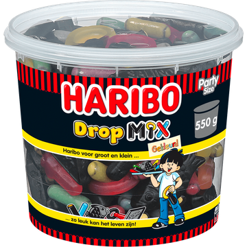 Haribo Dropmix Gekleurd Party silo 550 g