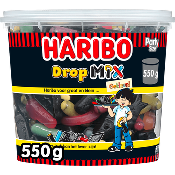 Haribo Dropmix Gekleurd Party silo 550 g