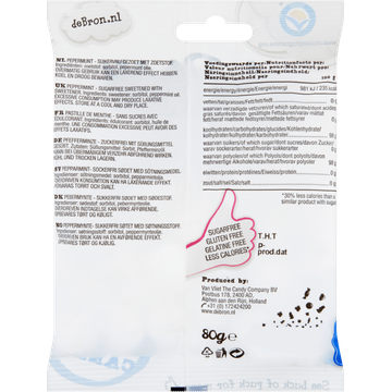 De Bron Peppermint Sugarfree 80 g