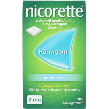 Nicorette Nicotine Kauwgom Suikervrij 2 