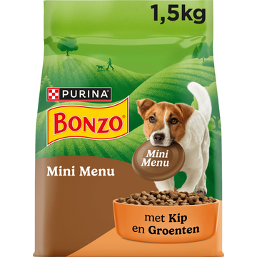 BONZO Mini Menu met Kip hondenvoer, hondenbrokken voor kleine honden 1,5kg