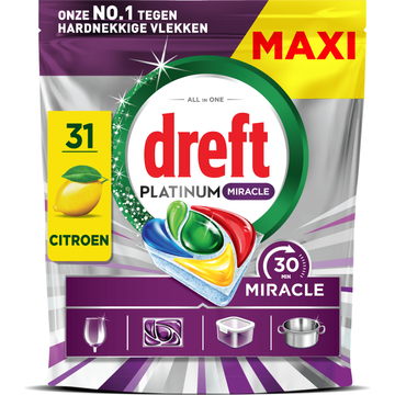 Dreft Platinum Miracle All-In-One, 31X