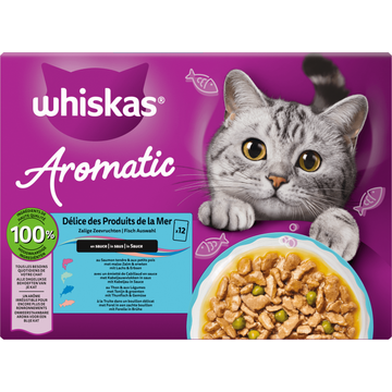 Whiskas Aromatic Zalige Zeevruchten in Saus 12x85g