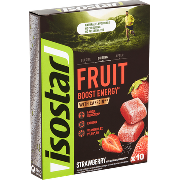 Isostar Energy Fruit Boost Aardbeismaak 10 x 10 g