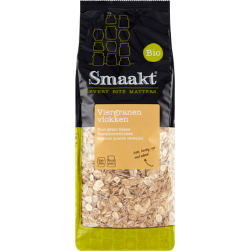 Smaakt Bio Viergranen Vlokken 500 g
