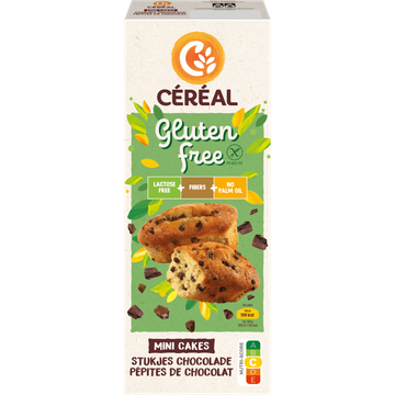 Céréal Gluten Free Mini Cakes Stukjes Chocolade 6 x 38,3 g