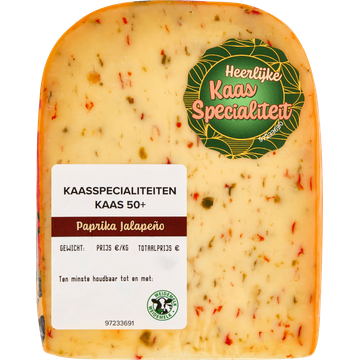 Kaasspecialiteiten Kaas 50+ Paprika Jalapeño Stuk ca. 270 g
