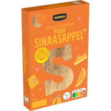 Jumbo Chocoladeletter Puur Sinaasappel S 160 g
