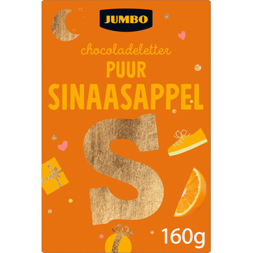 Jumbo Chocoladeletter Puur Sinaasappel S 160 g