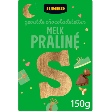 Jumbo Gevulde Chocoladeletter Melk Praliné S 150 g