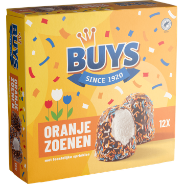 Buys Oranje Zoenen met Feestelijke Sprinkles 12 Stuks