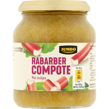 Jumbo Rabarbercompote met Stukjes 360 g