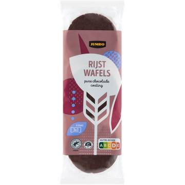 Jumbo Rijstwafels Pure Chocolade Coating 3 x 3 Stuks 150 g