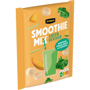 Jumbo Smoothiemix Green Reviver Boerenkool, Banaan, Mango & Citroengras 250 g 