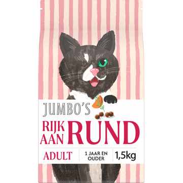 Jumbo's Kattenvoer Rijk aan Rund Adult 1,5 kg