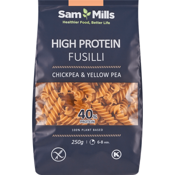 Sam Mills Glutenvrije Fusilli van kikkererwten en gele erwten, eiwitrijk en glutenvrij 250g
