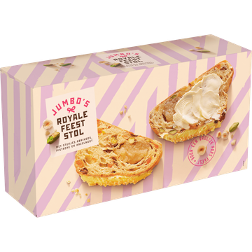 Jumbo's Royale Feeststol Abrikoos, Pistache & Hazelnoot 680g