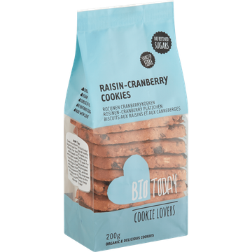 BioToday Rozijn-Cranberrykoeken 200 g